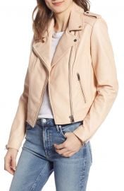 LAMARQUE Donna Lambskin Leather Moto Jacket   Nordstrom at Nordstrom